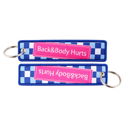 Embroidered Keys Tag Keychain - Personalized Key Identifier Fob