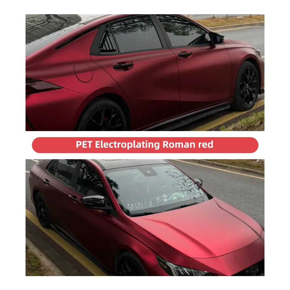 Matte Metallic Romanee Red Car Wrap Vinyl Film with Air Release