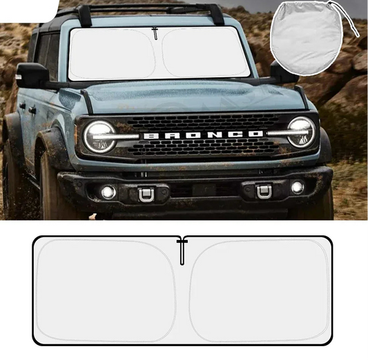 Ford Bronco Windshield Sun Shade 2021-2023 Foldable Window Protector - 