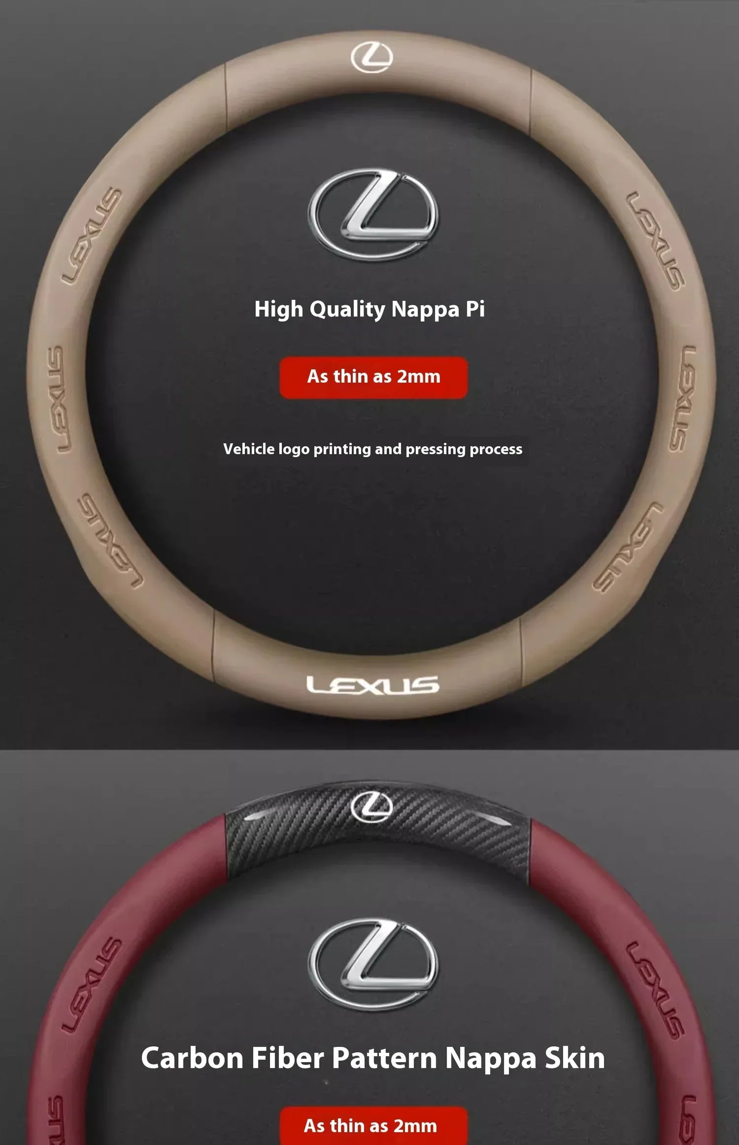 Lexus ES RX NX IS GS Suede Carbon Fiber Steering Wheel Cover - Ventilate Carbon
