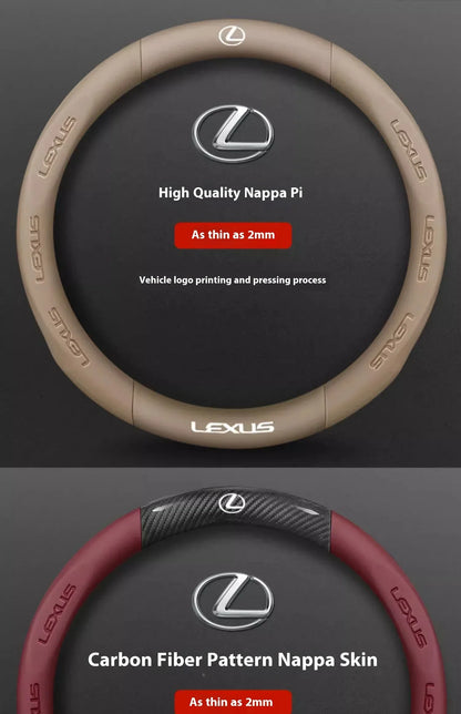 Lexus ES RX NX IS GS Suede Carbon Fiber Steering Wheel Cover - Ventilate Carbon