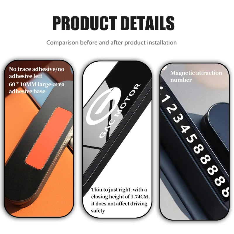 GAC Motor Parking Card for Aion Y V Trumpchi GS3 GS4 GS5 GS8 Models