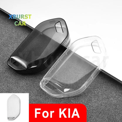 Kia Transparent TPU Key Case — EV9, K5, Carnival, Picanto
