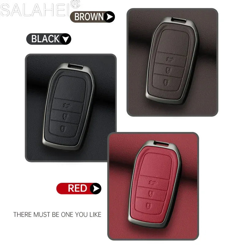 Toyota Key Cover - Zinc Alloy Case - B-red keyring