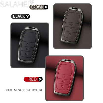 Toyota Key Cover - Zinc Alloy Case - B-red keyring