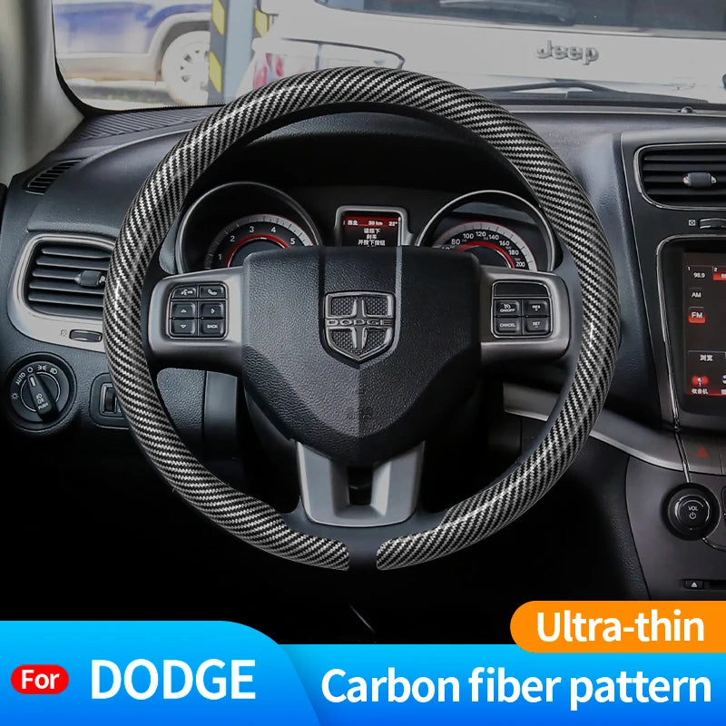 Dodge and RAM Carbon Fibre Suede Steering Wheel Cover