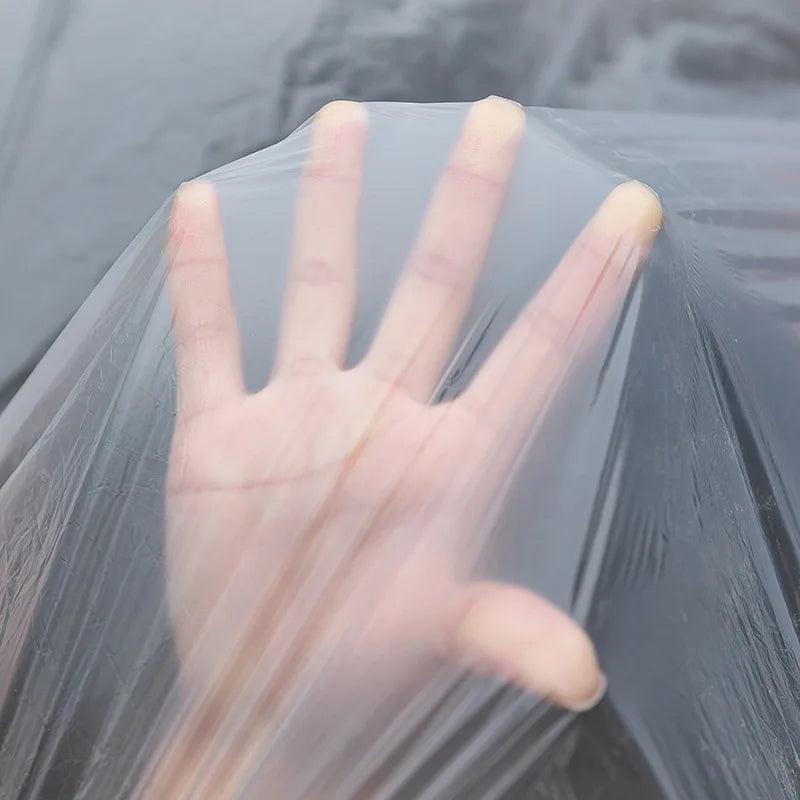 Disposable PE Film Car Cover - Transparent Dustproof Rainproof