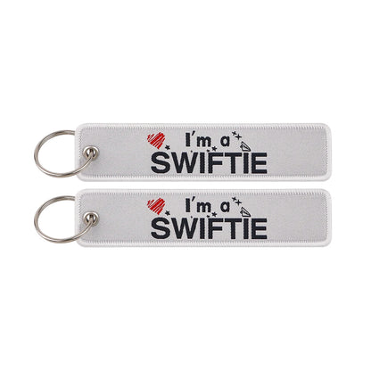 Embroidered Keys Tag Keychain - Personalized Key Identifier Fob