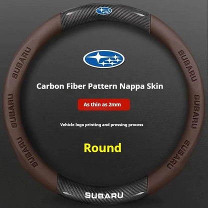 Subaru Steering Wheel Cover - Round Brown