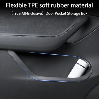 Tesla Model Y Juniper 2025+ TPE Door Storage Tray Set Front & Rear