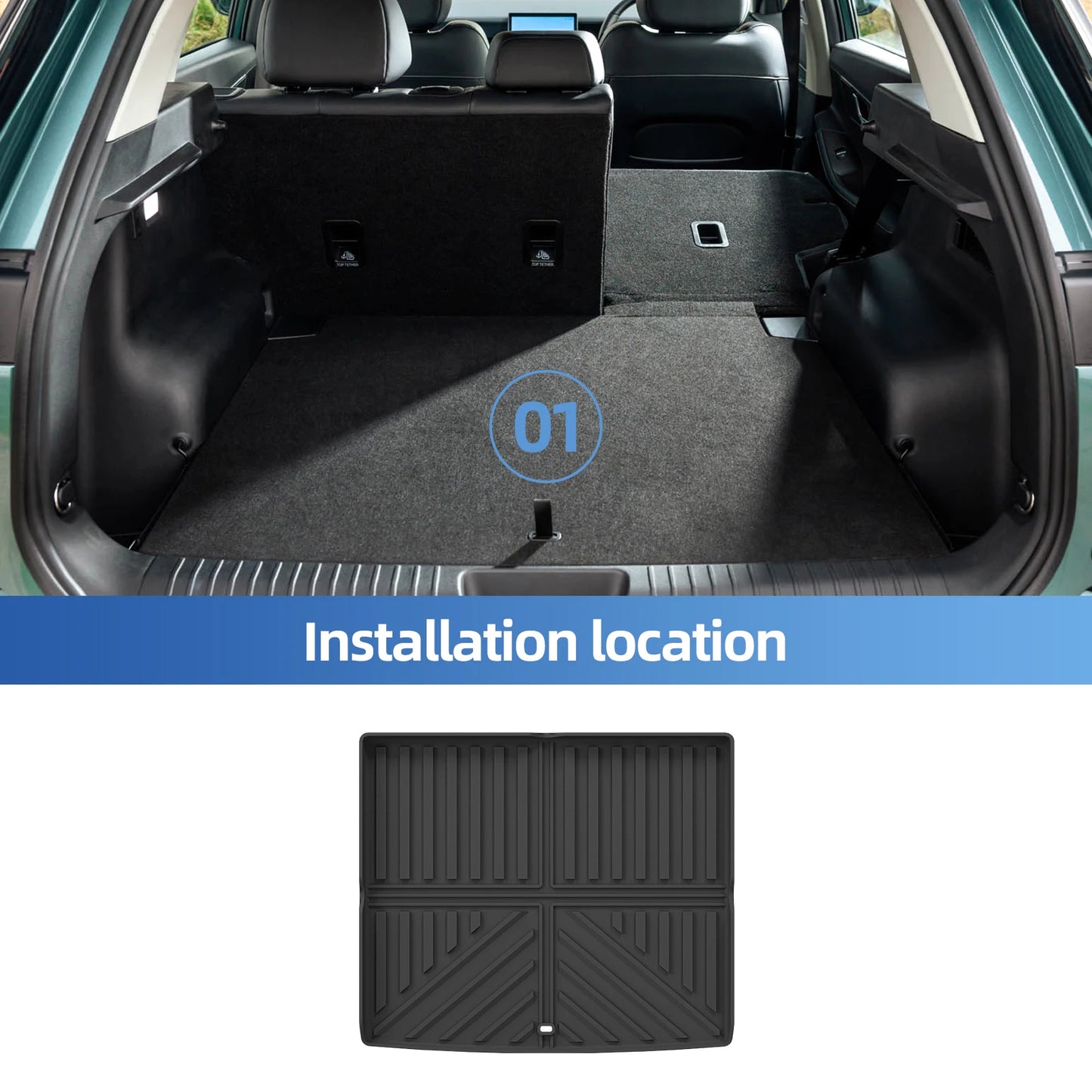 TPE 3D Floor Mats for Chery Jaecoo 5 EV RHD 2025-2026 Black Set
