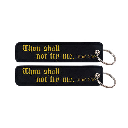 Embroidered Keys Tag Keychain - Personalized Key Identifier Fob