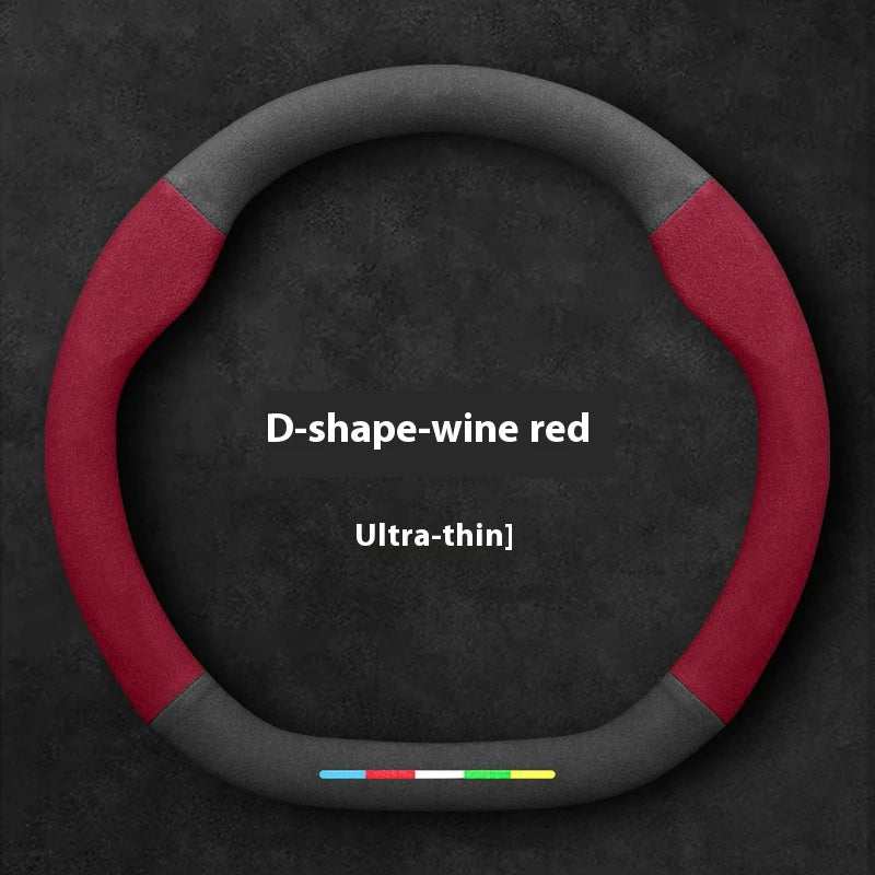 Genesis Microfibre Steering Wheel Cover - Red (Style 2)