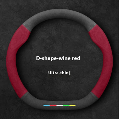 Genesis Microfibre Steering Wheel Cover - Red (Style 2)