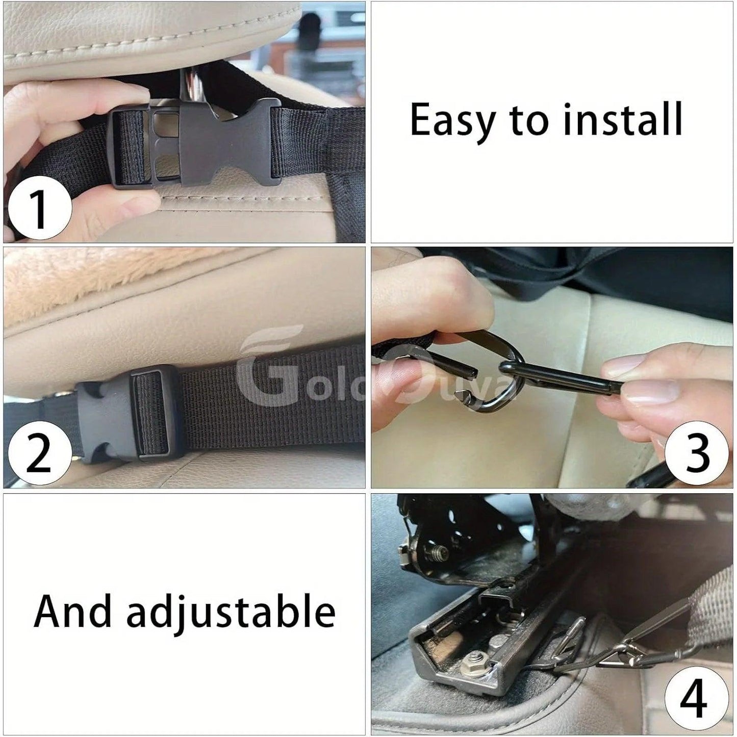 21x21" Adjustable Car Dog Barrier Net - Mesh Pet Fence Backseat