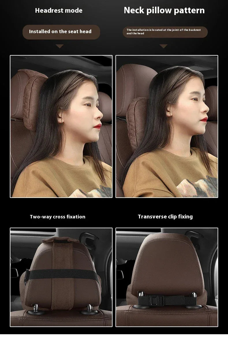Suzuki Car Headrest & Waist Pillow - Beige Headrest