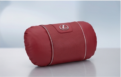 Lexus Car Neck Pillow & Lumbar Support Cushion - Headrest Red