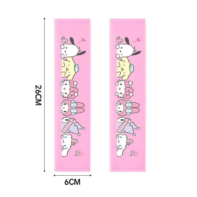 Padded Seat Belt Covers Sanrio Themed Car Shoulder Protectors