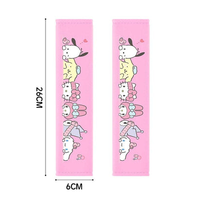 Padded Seat Belt Covers Sanrio Themed Car Shoulder Protectors