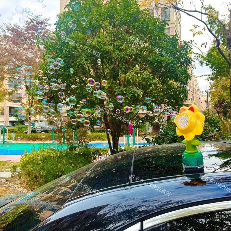Sunflower Car Bubble Machine – Remote Controlled with Lights - 
