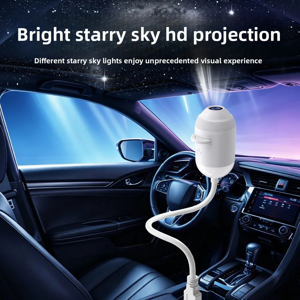 USB Starry Sky Car Projector Light with Adjustable Angle