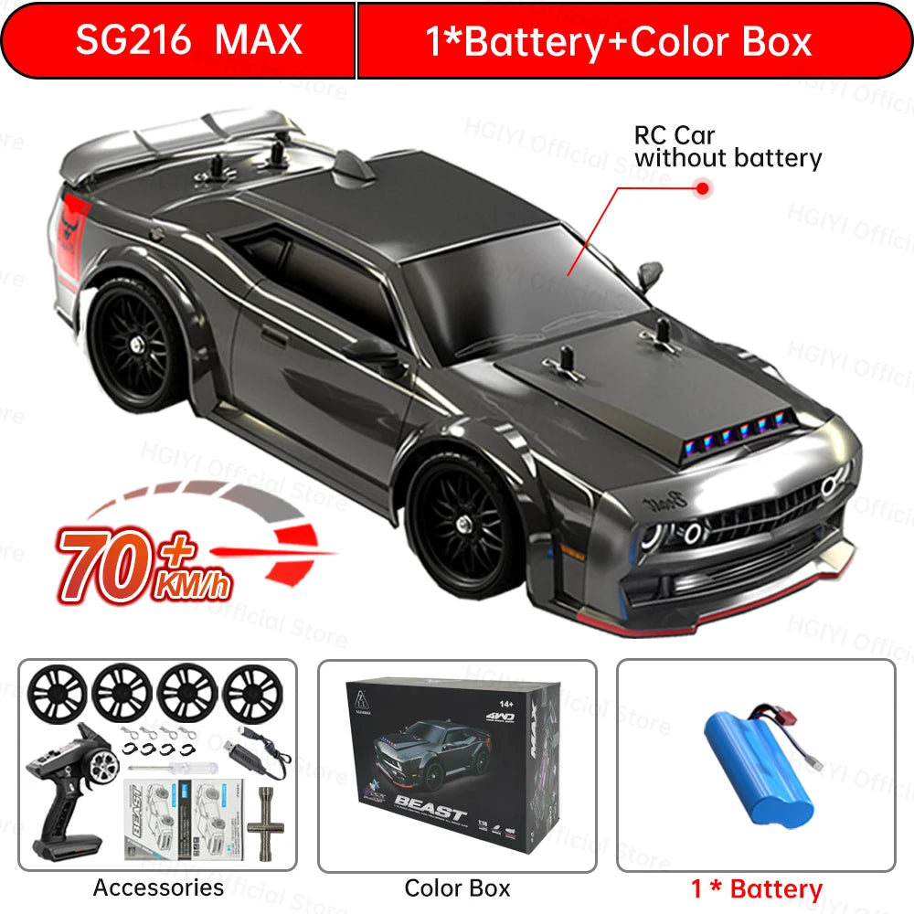 RC 4WD Drift Car, High-Speed Racing (80/40KMH) - SG116 PRO 1B FB