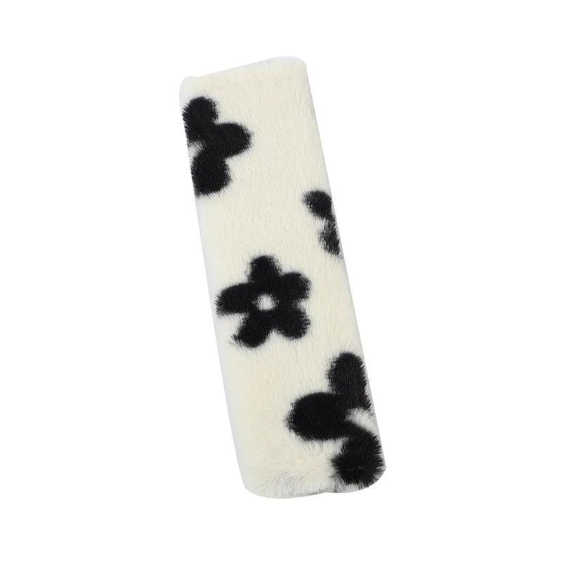 Plush Flower Car Seat Belt Shoulder Pad Cover Anti-Squeeze Safety