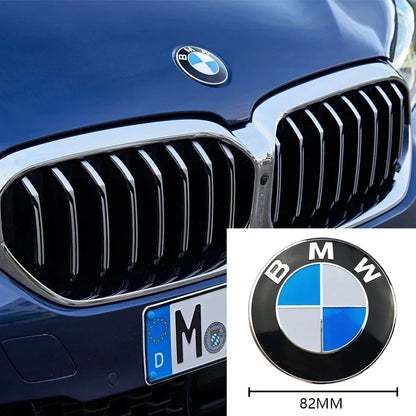BMW Car Emblem Badge Hood & Trunk Logo 82mm / 74mm - Blue and White / 1pc 74mm