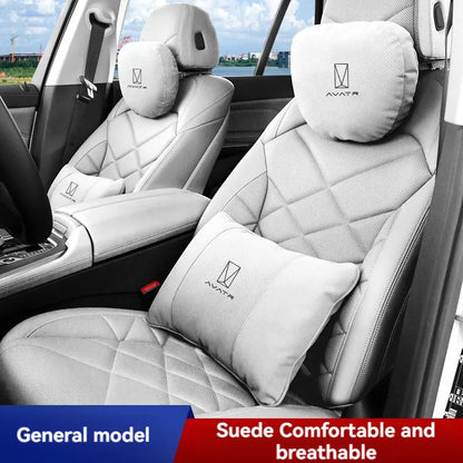 Changan AVATR Suede Headrest & Lumbar Support Cushion