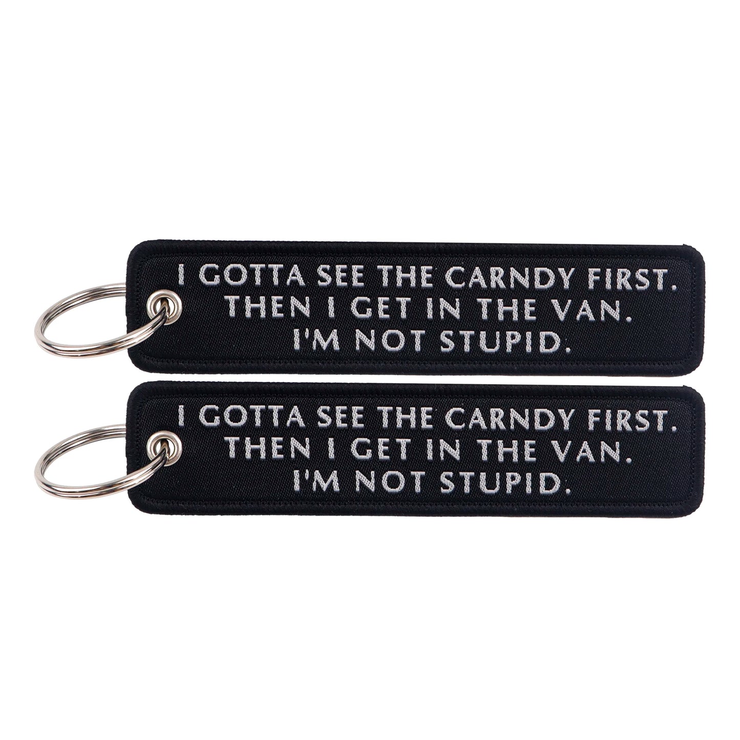 Embroidered Keys Tag Keychain - Personalized Key Identifier Fob