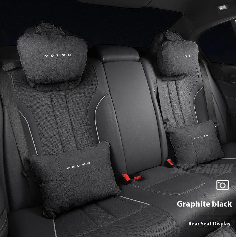 Volvo Car Headrest & Lumbar Support Pillow - Orange Headrest