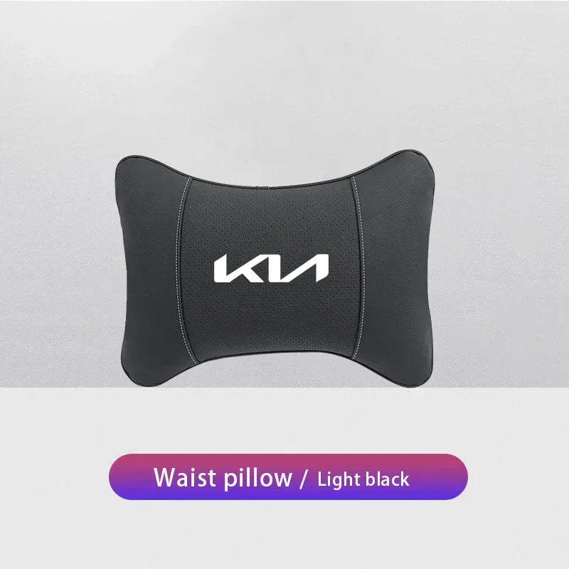 KIA Car Headrest & Lumber Support Pillow - Black Lumber Support Pillow