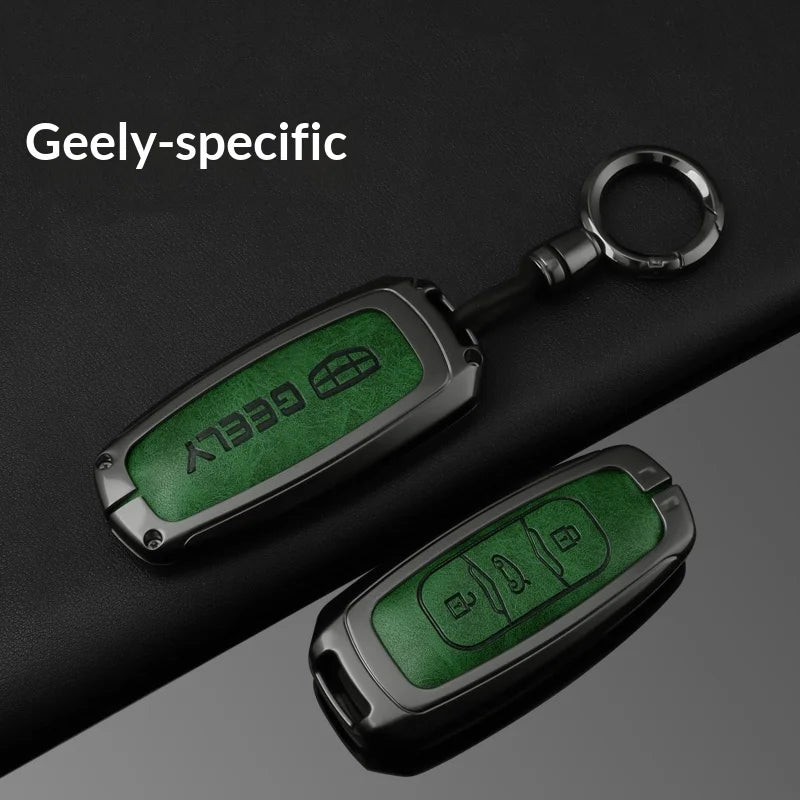 Zinc Alloy Leather Key Case for Geely Emgrand Atlas GX3 GS NL3