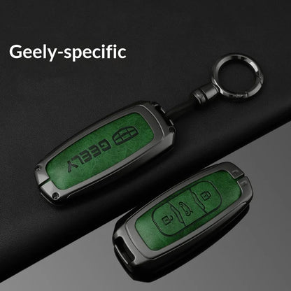 Zinc Alloy Leather Key Case for Geely Emgrand Atlas GX3 GS NL3