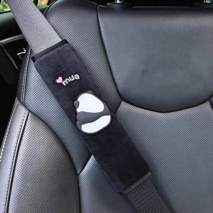 2pcs Panda Car Seat Belt Shoulder Covers Anti-Strangulation Safety