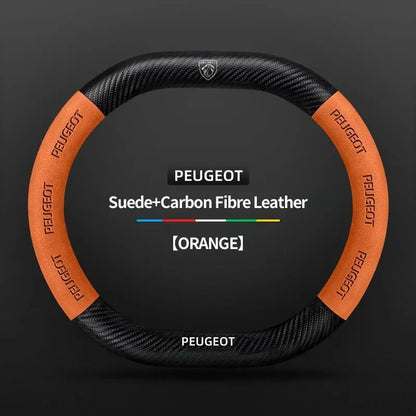 Peugeot 3008 4008 5008 208 2008 Suede Leather Steering Wheel Cover