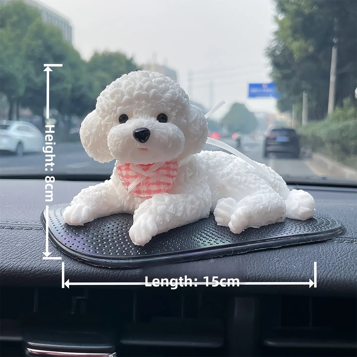 Silicone Dog Car Dashboard Ornament Stress Relief Gag Toy