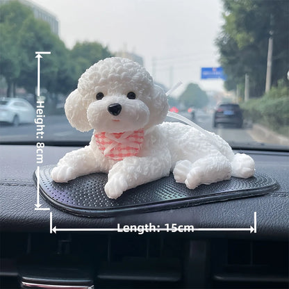 Silicone Dog Car Dashboard Ornament Stress Relief Gag Toy