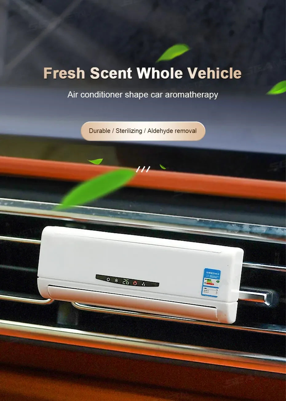 Solar Powered Car Air Freshener Diffuser AC Vent Aromatherapy Ornament - Lavender