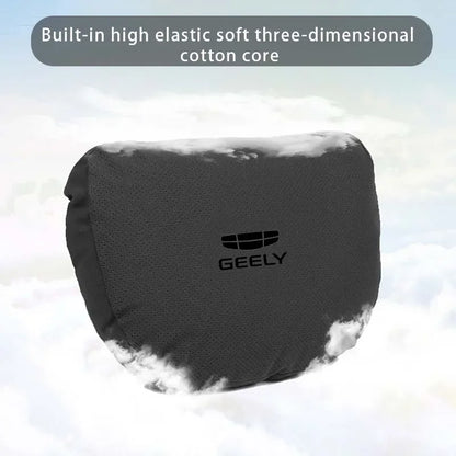 Geely Car Headrest & Lumbar Support Pillow - Headrest white