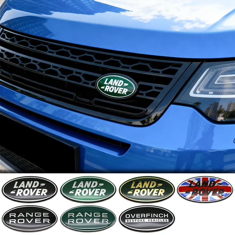 8.6cm ABS Car Front Grille Oval Badge Emblem Land Rover Range Rover