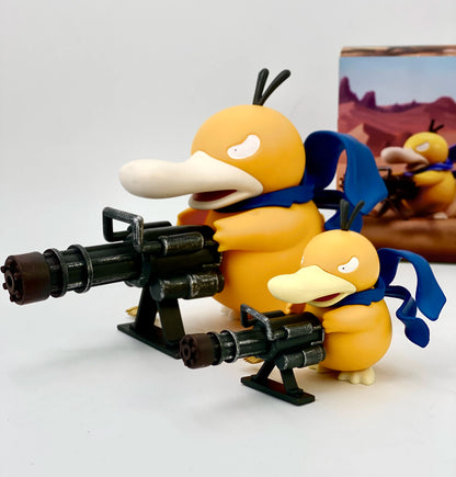 Pokemon Psyduck Gatling Gun Anime Figure