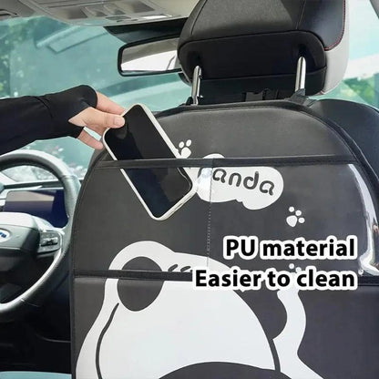 Waterproof Leather Car Seat Back Protector Anti-Kick Pad Kids Mat