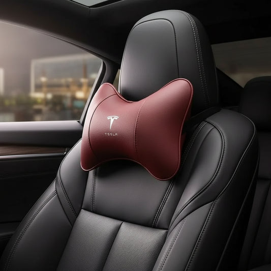 Tesla Car Neck Pillow - Red