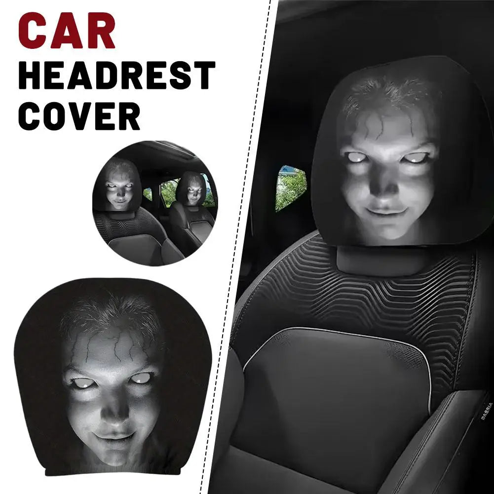 Horror Design Car Headrest Covers 2-Pack Universal Breathable Elastic Fit