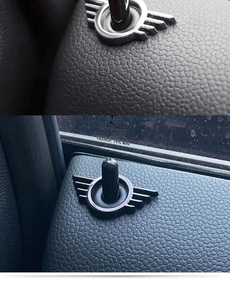 For MINI ONE Cooper S JCW R55 R56 R61 F54 F55 F56 F57 F60 Countryman Car Door Button Decoration Sticker Modification Accessories - red