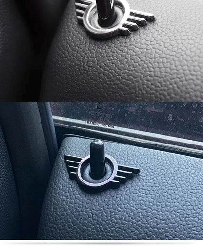 For MINI ONE Cooper S JCW R55 R56 R61 F54 F55 F56 F57 F60 Countryman Car Door Button Decoration Sticker Modification Accessories - red