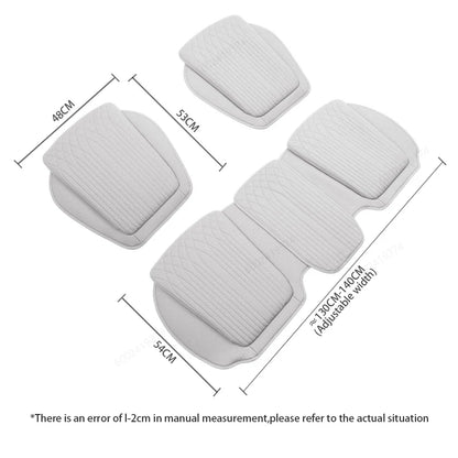 Tesla Car Seat Cushion – Nappa Leather, Breathable & Non-Slip Universal Four Seasons Pad - 1PC Black Front