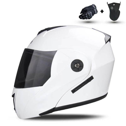 Modular Double Lens Flip-Up Motorcycle Helmet with Visor - 13 / S