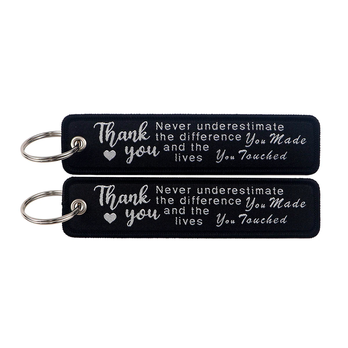 Embroidered Keys Tag Keychain - Personalized Key Identifier Fob